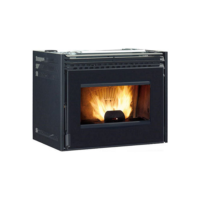 EXTRAFLAME X1273401 Comfort MINI CRYSTAL Inserto a pellet ventilato da incasso 12-17 Kg Classe A+ 5 stelle colore Nero antracite