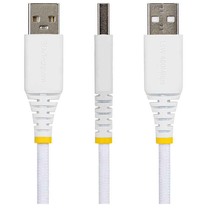 StarTech.com USB2AC3MBRWH Cavo di Ricarica USB-A a USB-C 3 m 15 W 3 A USB 2.0 colore Bianco
