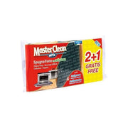 Arix 1 127823 MasterClean Spugna Abrasiva Forte in Cellulosa Vegetale Antibatterica Antigrasso 3 pz