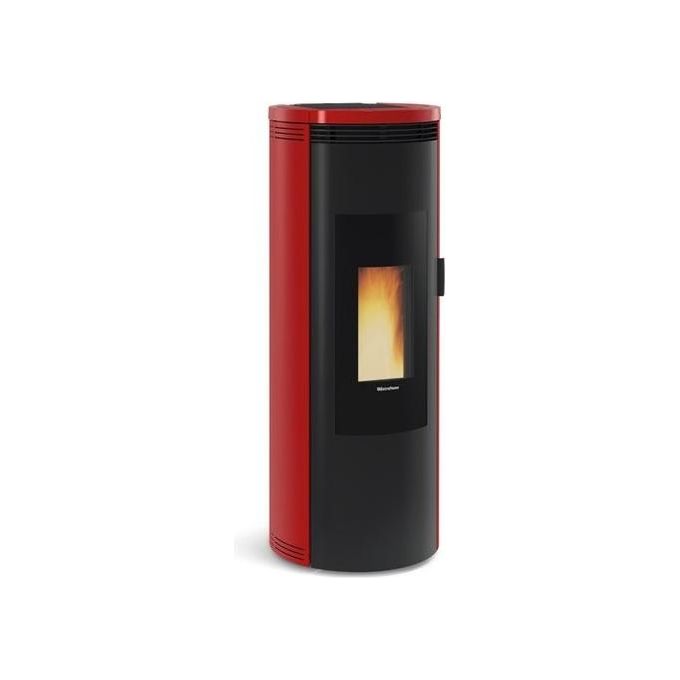 Extraflame 1283500 Amika Stufa a pellet 2 5 8 kW 230 m³ A+ WLAN (120x46x46 5 cm) colore Bordeaux