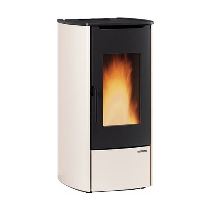 Extraflame 1286200 Marina Idro H11 Termostufa a Pellet Ventilata e Idro Potenza Termica 11,0 kW Telecomando Incluso Classe A+ (104x55x60 cm) colore Avorio