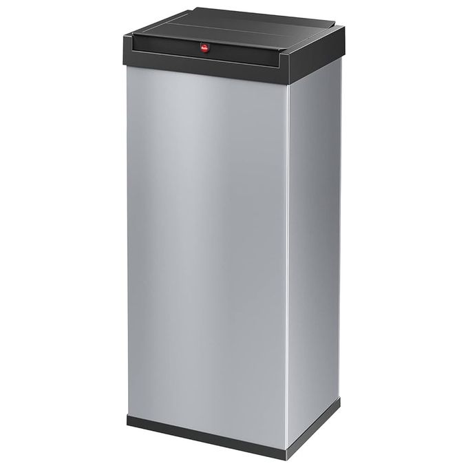 Hailo 0860-221 Big-Box Swing Cestino 52 l con Coperchio Automatico e Antiscivolo colore Argento