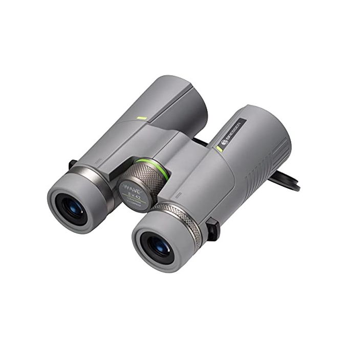 BRESSER 1330842 Wave Binocolo 8x42 mm con Prismi BaK-4 Rivestimento FMC Impermeabile colore Grigio