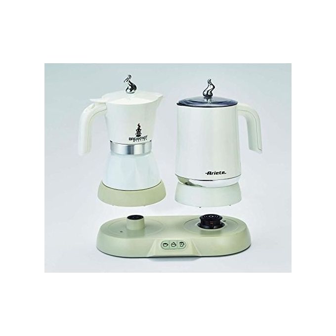 Macchina Caffe' Espresso Moka Elettrica 2 o 4 Tazze + Cappucinatore Montalatte Potenza 500 Watt - Breakfast Station - 1344