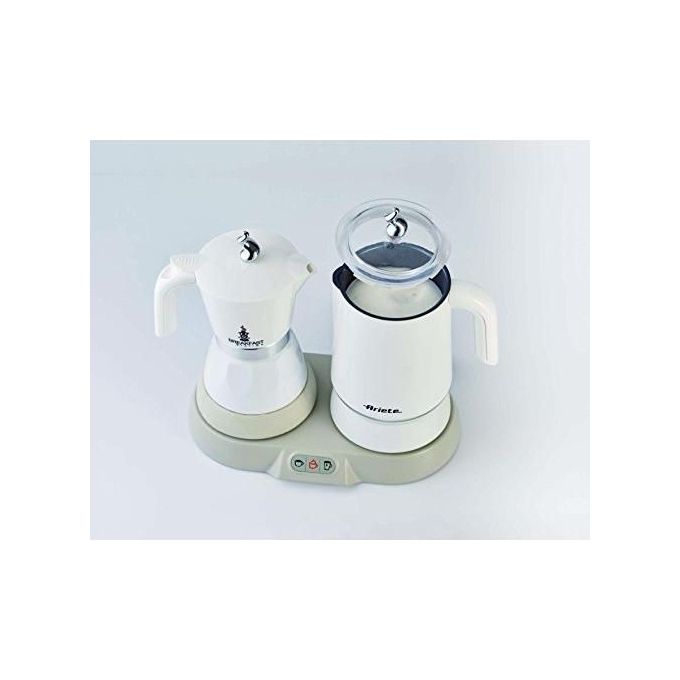 Macchina Caffe' Espresso Moka Elettrica 2 o 4 Tazze + Cappucinatore Montalatte Potenza 500 Watt - Breakfast Station - 1344