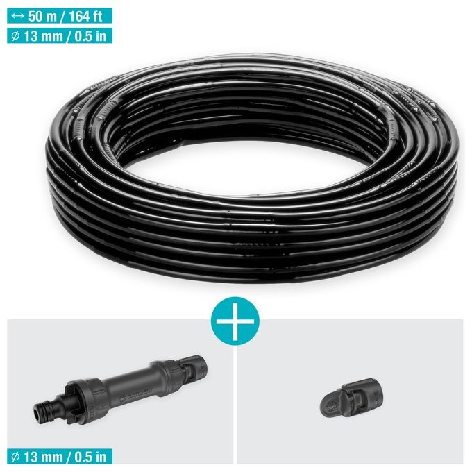 Gardena 13501-20 Micro-Drip-System Set Irrigazione a Goccia per Siepi e Arbusti 50 m colore Nero