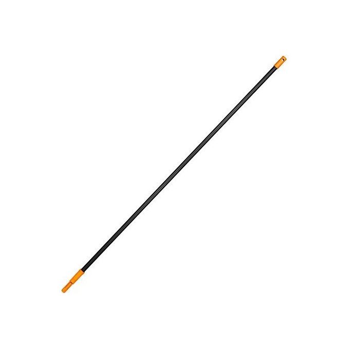 Fiskars Scopa per Foglie con Manico Denti in plastica-Manico in alluminio Nero-Arancione L