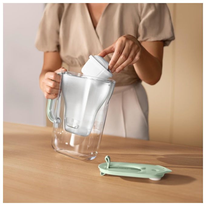 Brita 136147 Style eco Caraffa filtrante 2,4 L con filtro MAXTRA PRO 2 cartucce incluse colore Verde chiaro