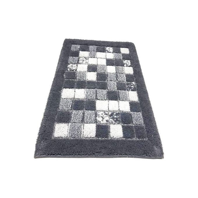 Quarzo Bianco 8050038513623 Tappeto Bagno Quarzo Bianco 13623 MOSAICO Antracite Materiale Sintetico Stile Art déco Lavabile in Lavatrice colore Multicolore