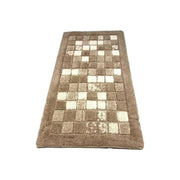 Quarzo Bianco 8050038513654 Tappeto Bagno Quarzo Bianco 13715 Mosaico Ecru' Set di Asciugamani Sintetico Intrecciato Lavabile in Lavatrice colore Multicolore