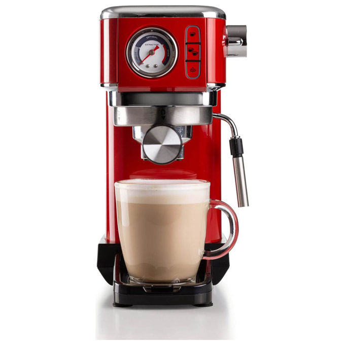 Ariete, Macchina da Caffe', 1.1L, 1300W, con Manometro, Rossa