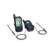 TFA 14.1511.01 Küchen Chef TWIN Termometro digitale per arrosti e grigliate con due sonde in acciaio inox e trasmissione fino a 100 m colore Nero