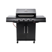 Charbroil 140945 PERFORMANCE CORE B 4 Barbecue a gas 4 bruciatori in acciaio inox griglie in ghisa tecnologia TRU Infrared con termometro integrato ruote con freno e ganci portautensili Gear Trax colore Nero