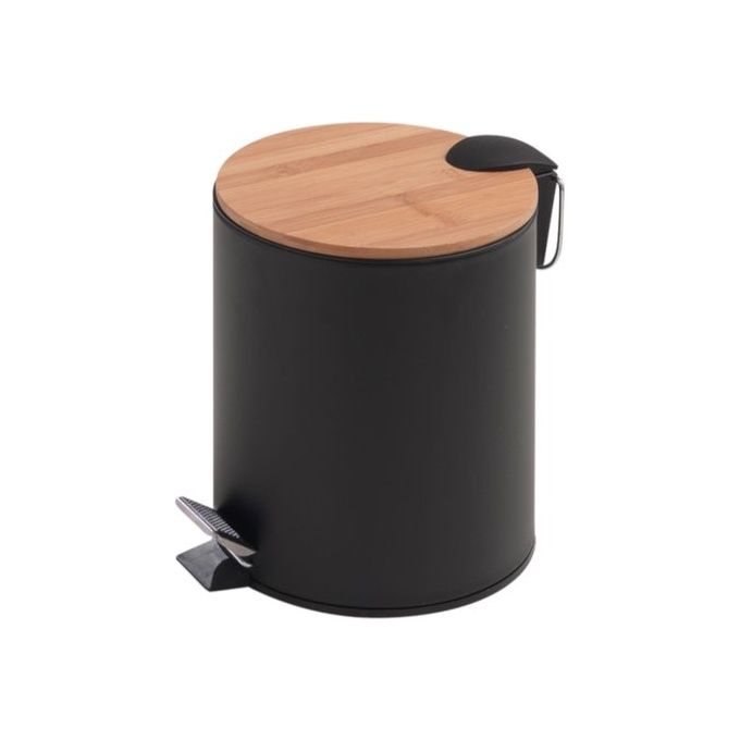 Gedy 14094100300 Kenta Cestino da Bagno con Pedale e Chiusura Ammortizzata 5 L colore Nero Opaco
