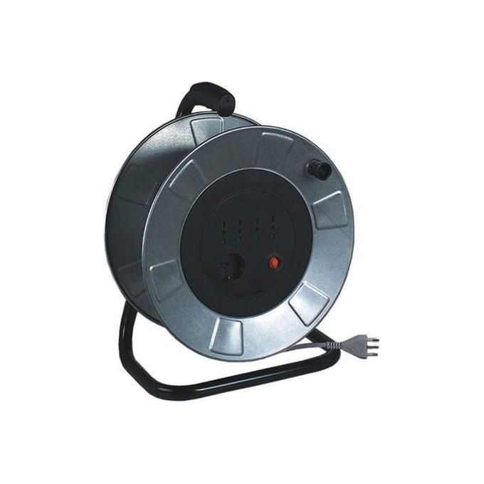 FME 1208845 Avvolgicavo Elettrico 3x1,5 mm² 25 Metri con Disgiuntore Termico colore Nero