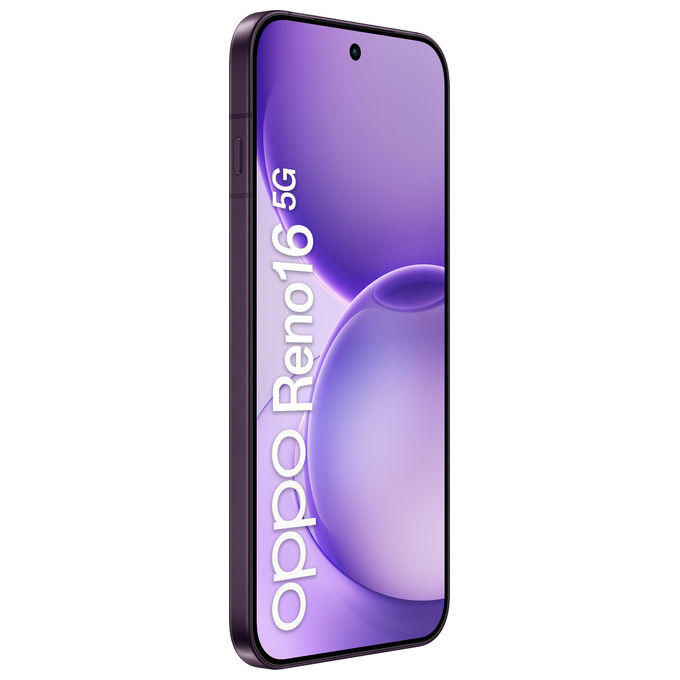 Oppo 110010237513 Reno16 5G Smartphone Tripla Fotocamera 50MP+50MP+50MP Display 6.32'' AMOLED 120Hz RAM 8GB ROM 512GB Batteria 6000mAh Ricarica 80W colore Viola