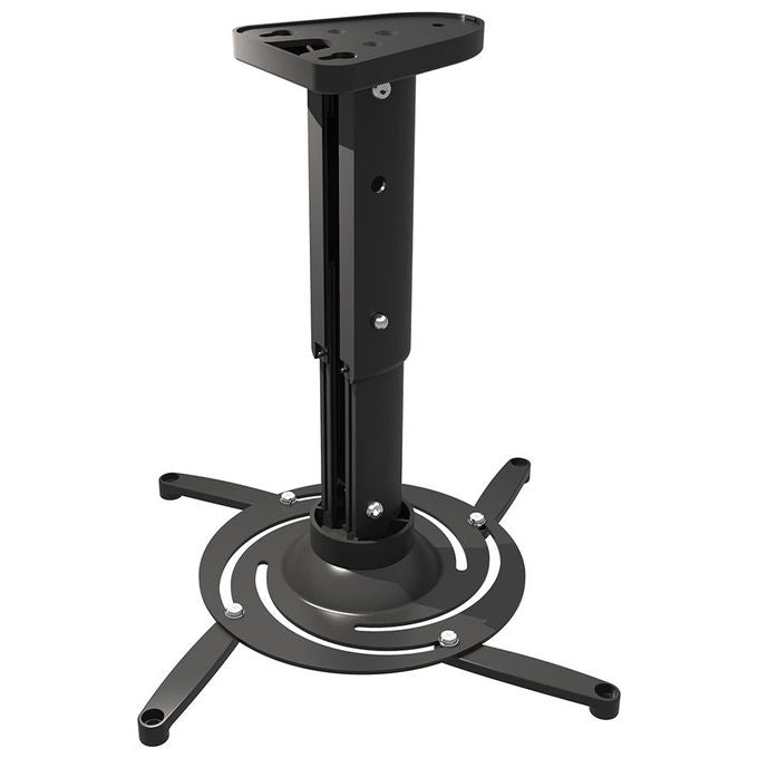 Irradio 149302143 supporto da soffitto per videoproiettore universale 10 kg regolabile 240 a 310 mm rotazione 360° nero