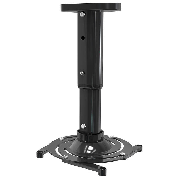 Irradio 149302143 supporto da soffitto per videoproiettore universale 10 kg regolabile 240 a 310 mm rotazione 360° nero