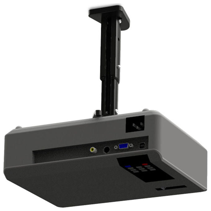 Irradio 149302143 supporto da soffitto per videoproiettore universale 10 kg regolabile 240 a 310 mm rotazione 360° nero