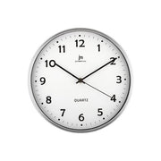LOWELL 14968B Justaminute Orologio da Parete Tondo in Alluminio con Movimento al Quarzo Silenzioso Diametro 30 cm colore Bianco