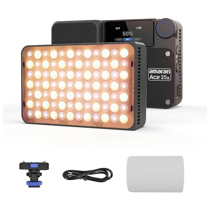 Amaran AM-6971842188116 Ace 25x Luce LED Bi-Color 32W 2700K - 6500K CRI 95+ TLCI 95+ colore Silver
