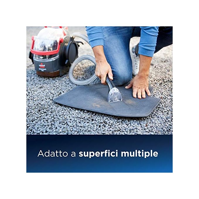 [ComeNuovo] Bissell 1558N SpotClean Pro Pulitore Portatile e Lavamoquette per Macchie ed Aloni Capacita' 2,9 Litri Potenza 750 W Rosso-Titanio