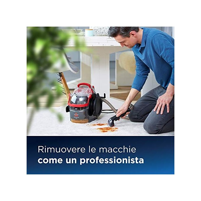 [ComeNuovo] Bissell 1558N SpotClean Pro Pulitore Portatile e Lavamoquette per Macchie ed Aloni Capacita' 2,9 Litri Potenza 750 W Rosso-Titanio