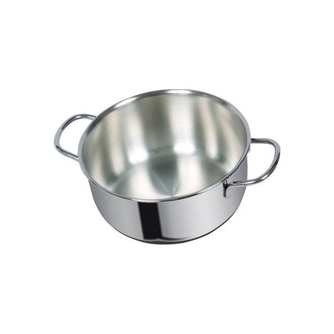 Metalsomma 0721255-B PLUS Casseruola 28 cm Acciaio Inox AISI 430 Induzione Lavabile in Lavastoviglie colore Cromo Lucido