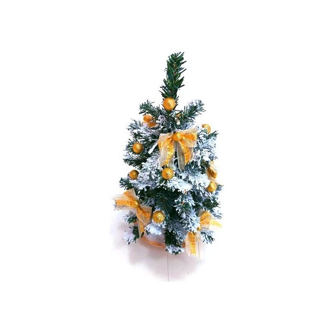 Tabor 159153 Albero di Natale Soprammobile con Luci e Addobbi colore Oro