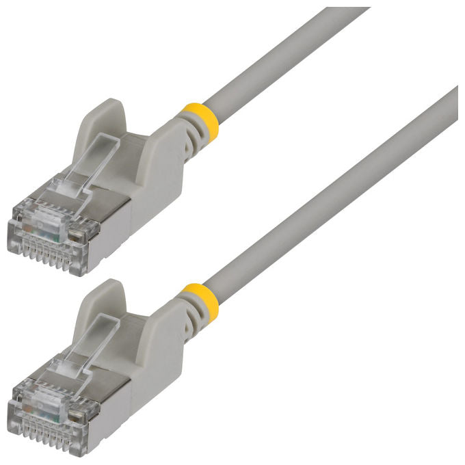 StarTech.com N6APATSTP34GRS15CM Cavo Patch RJ-45 M a RJ-45 M 0.15 m Cat6a U-FTP STP 10 GbE Oro su Rame TPE Rotondo Antiaggrovigliamento colore Grigio
