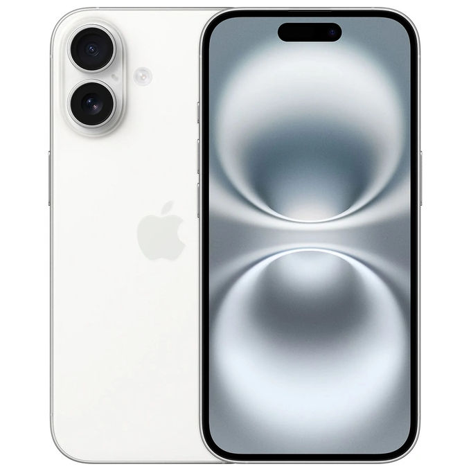 Apple MYEF3QL-A iPhone 16 Smartphone 5G 6.1'' OLED 256GB A18 Doppia Fotocamera 48MP IP68 colore Bianco