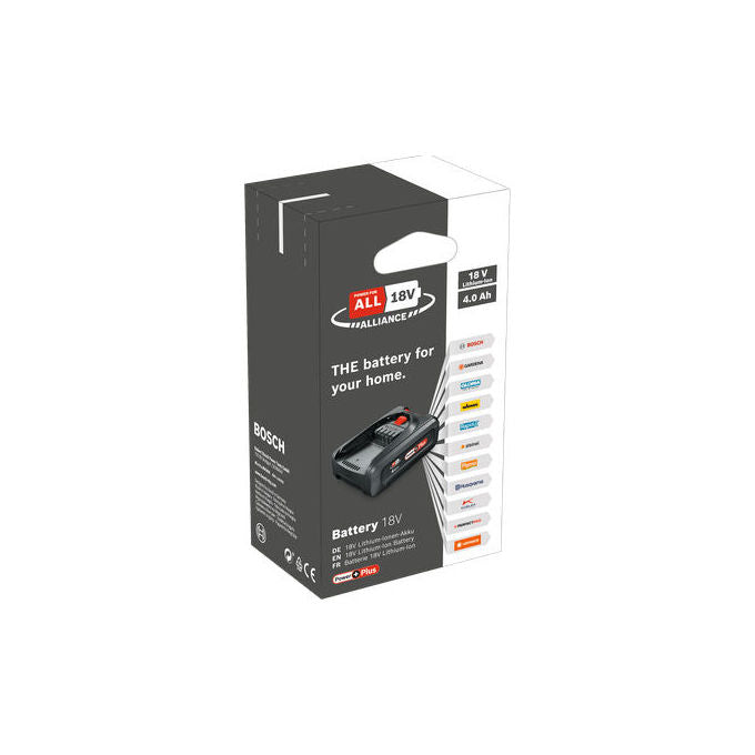 Bosch 1607A350T0 Batteria 18 V 4 Ah Ioni di litio compatibile Sistema POWER FOR ALL colore Nero