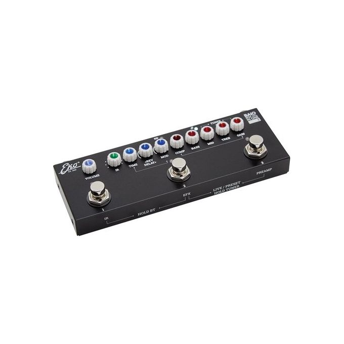 EKO BAIO B Pedale Multieffetto per Basso Elettrico e Acustico con 8 IR Integrati Bluetooth USB Tuner Integrato colore Nero