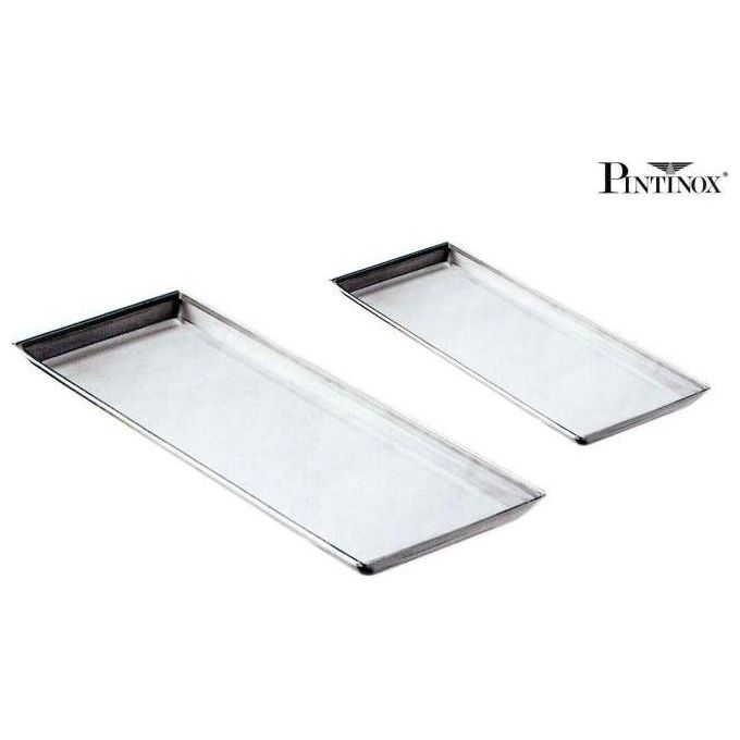 Pinti Inox 50933958 Vassoio Pasticceria in Acciaio Inox 58x21x2 cm colore Acciaio Lucido