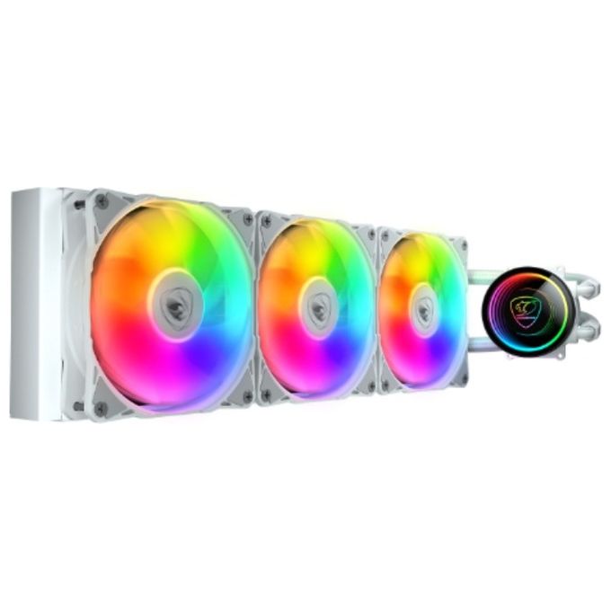 COUGAR CGR-PSDELRGB-W-360 Poseidon Elite Cooler a Liquido CPU 360 mm ARGB con 3 Ventole 120 mm colore Bianco