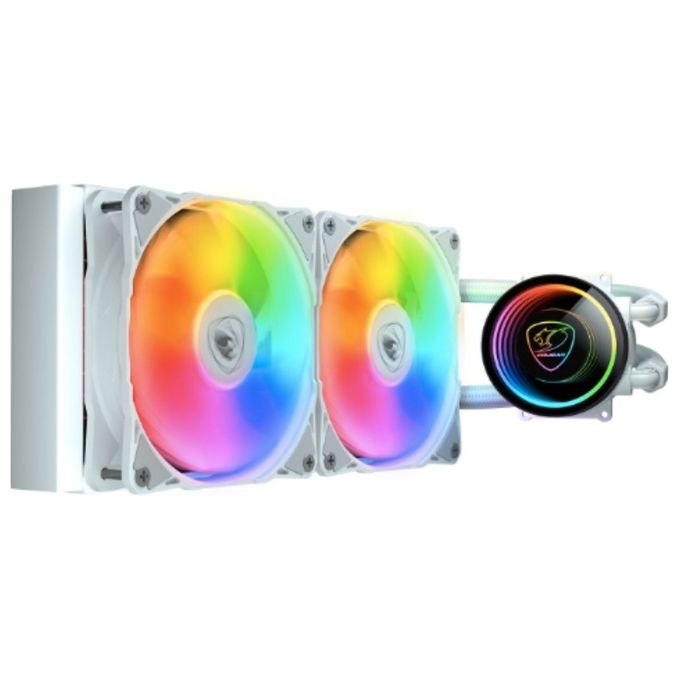 Cougar CGR-PSDELRGB-W-240 Poseidon Elite Dissipatore a Liquido AIO 240 mm 2 ventole 120 mm ARGB colore Bianco