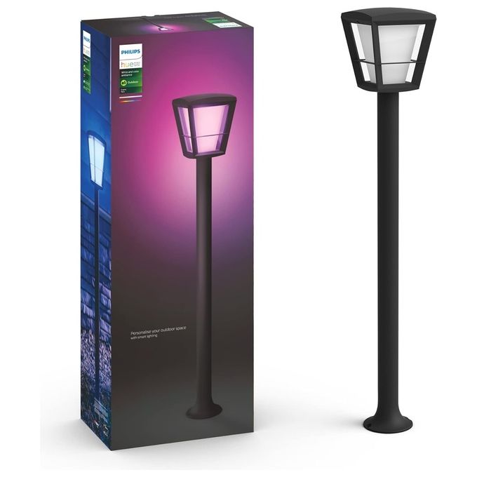 Philips 17442-30-P7 Hue White and Color ambiance Lampione da esterni Econic LED 15 W 1150 lm IP44 Zigbee colore Nero