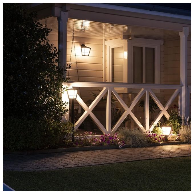 Philips 17442-30-P7 Hue White and Color ambiance Lampione da esterni Econic LED 15 W 1150 lm IP44 Zigbee colore Nero