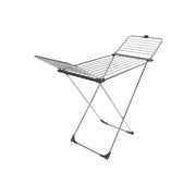 Vileda 174815 Max Stendibiancheria Acciaio Inox e Alluminio 20 m Fili Antipiega Pieghevole Ruote colore Cromo Lucido e Grigio