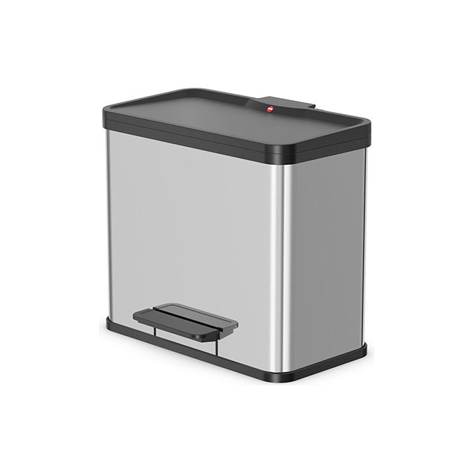 Hailo 6332700 Öko Trio Plus L Separatore di Rifiuti 3 x 9 litri con Chiusura Morbida colore Grigio scuro opaco