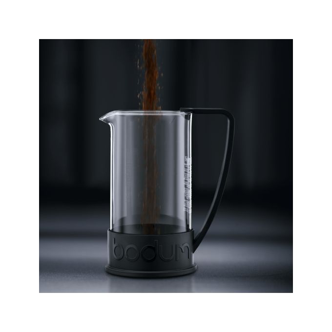 Bodum 10938-01 BRAZIL Cafettiera 8 tazze Parti lavabili in lavastoviglie colore Nero Trasparente