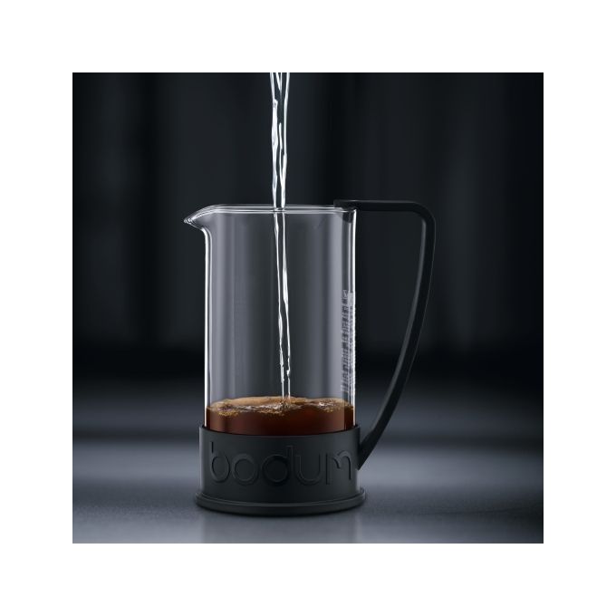Bodum 10938-01 BRAZIL Cafettiera 8 tazze Parti lavabili in lavastoviglie colore Nero Trasparente
