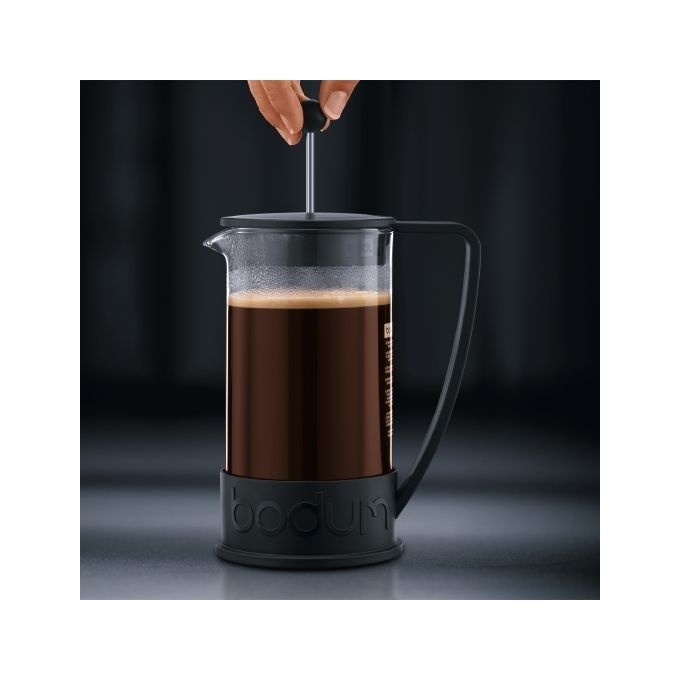 Bodum 10938-01 BRAZIL Cafettiera 8 tazze Parti lavabili in lavastoviglie colore Nero Trasparente