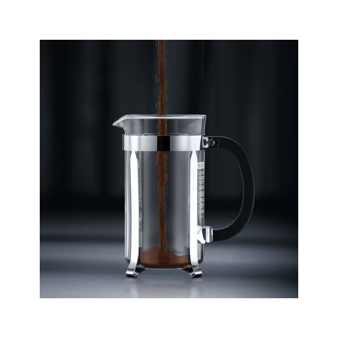 Bodum 1928-16 Chambord Caffettiera Francese 1 L vetro borosilicato acciaio inossidabile colore Nero