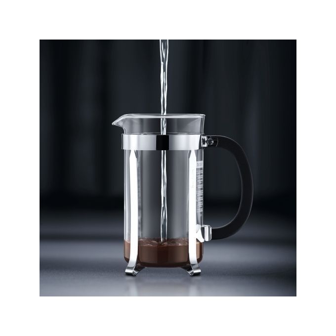 Bodum 1928-16 Chambord Caffettiera Francese 1 L vetro borosilicato acciaio inossidabile colore Nero