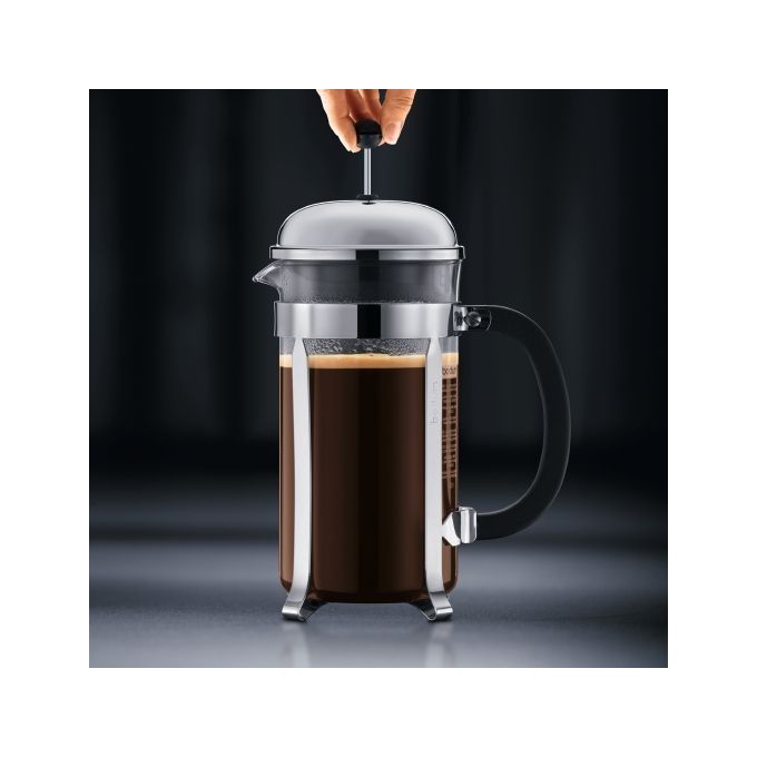 Bodum 1928-16 Chambord Caffettiera Francese 1 L vetro borosilicato acciaio inossidabile colore Nero