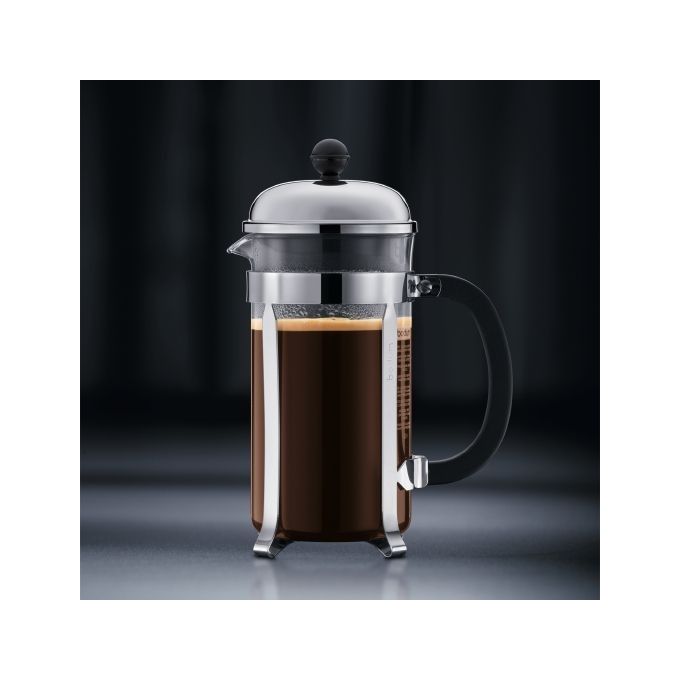 Bodum 1928-16 Chambord Caffettiera Francese 1 L vetro borosilicato acciaio inossidabile colore Nero