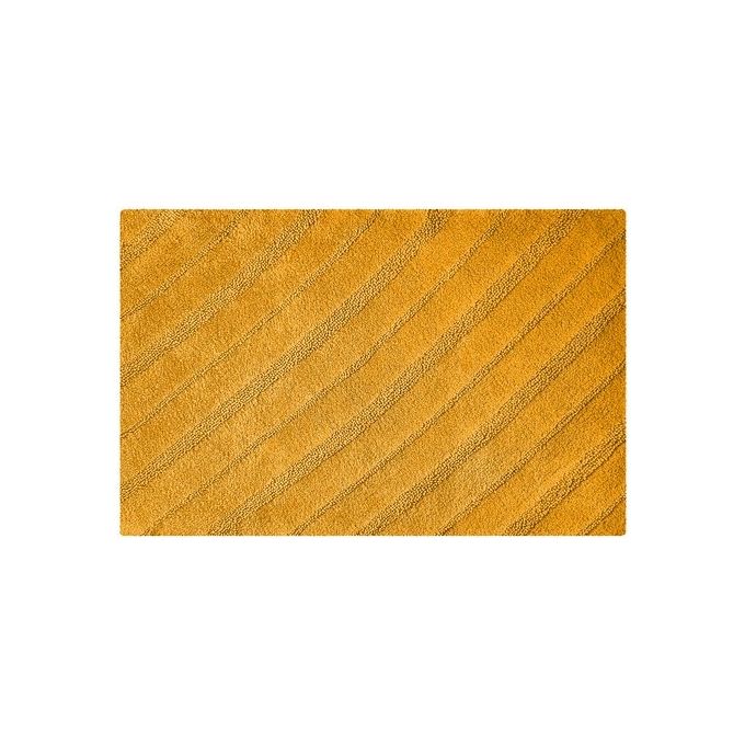 Manifattura Ferro 0885869-B Quarzo Bianco 17669 DIAGONALE Tappeto bagno in Cotone colore Giallo