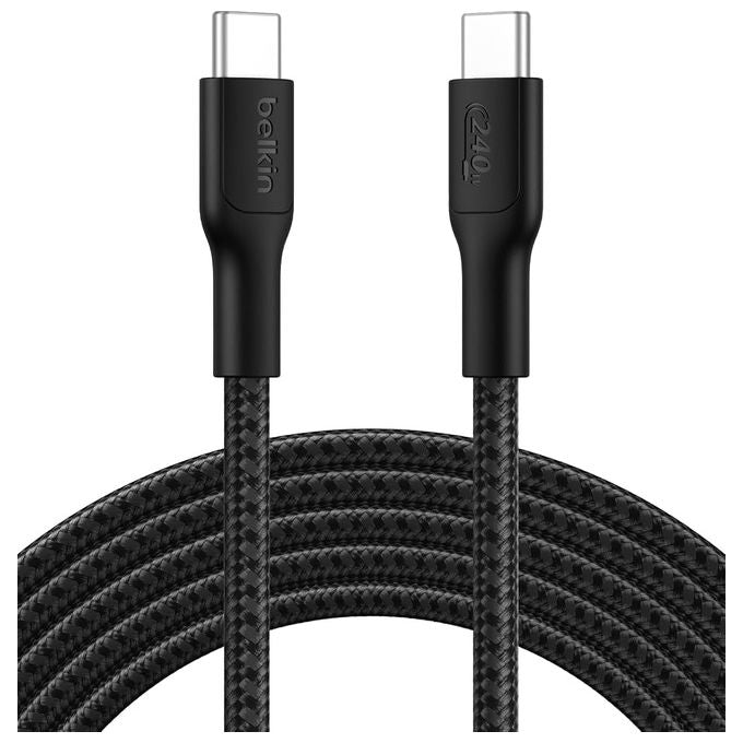 Belkin CAB025HQ3MBK Cavo da USB-C a USB-C 240 W 3 m colore Nero