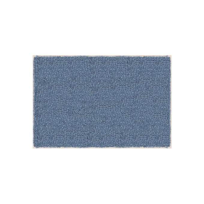 Manifattura Ferro 0897027-B SOFTY Tappeto bagno in poliestere assorbente e lavabile in lavatrice colore Avio